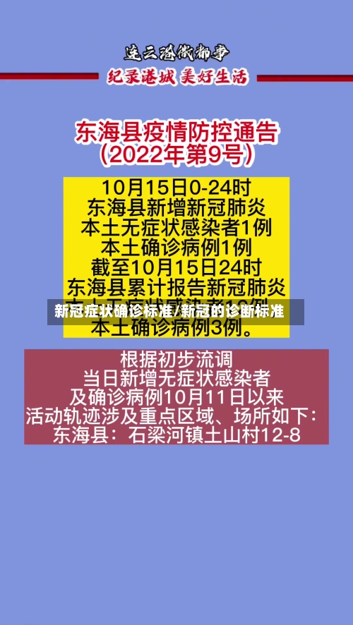 新冠症状确诊标准/新冠的诊断标准