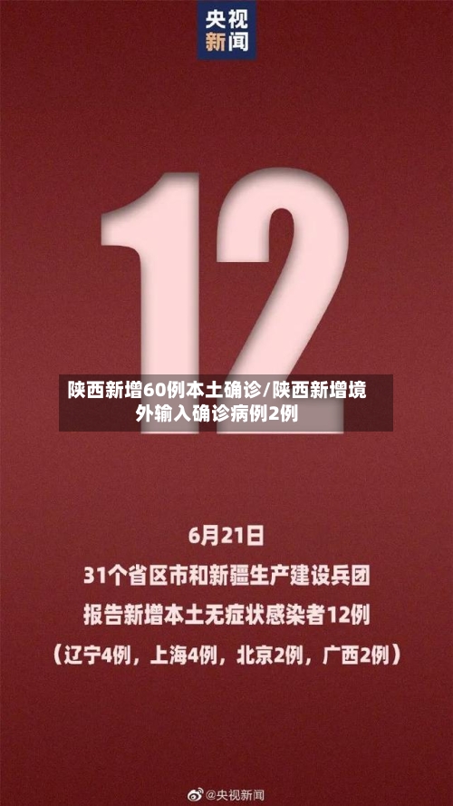 陕西新增60例本土确诊/陕西新增境外输入确诊病例2例