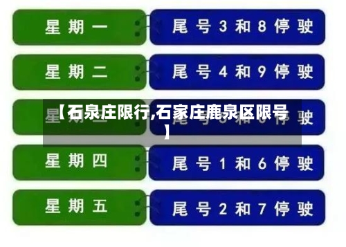 【石泉庄限行,石家庄鹿泉区限号】