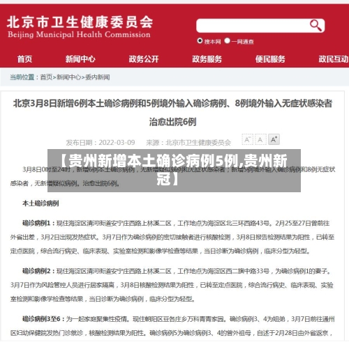 【贵州新增本土确诊病例5例,贵州新冠】
