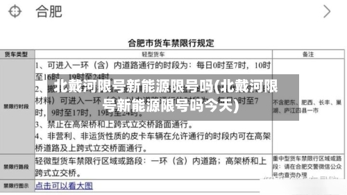 北戴河限号新能源限号吗(北戴河限号新能源限号吗今天)