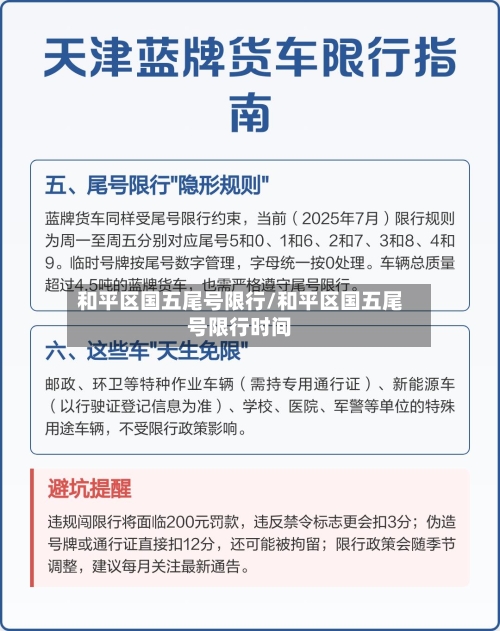 和平区国五尾号限行/和平区国五尾号限行时间