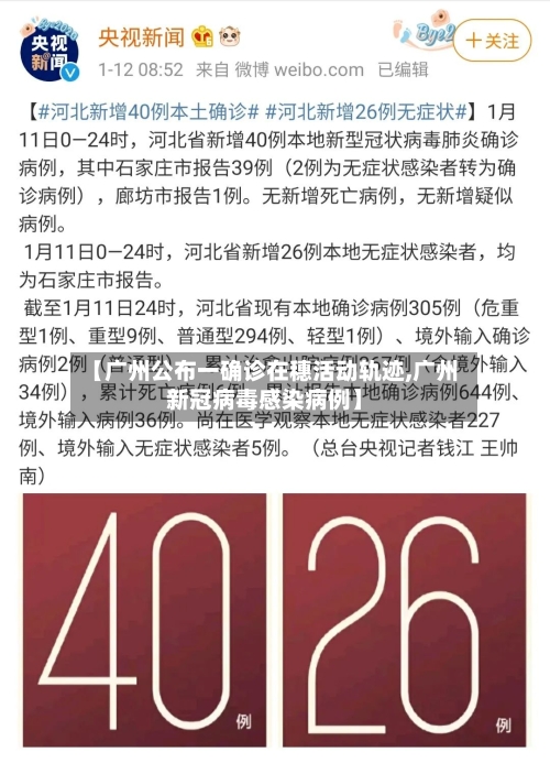 【广州公布一确诊在穗活动轨迹,广州新冠病毒感染病例】