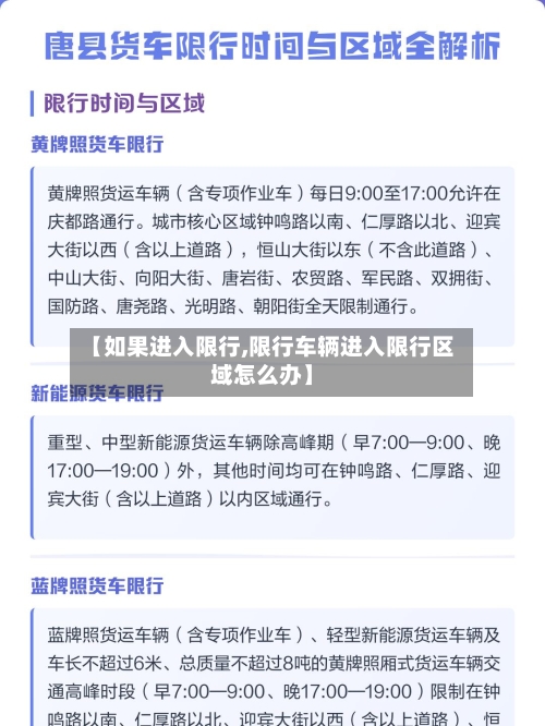 【如果进入限行,限行车辆进入限行区域怎么办】