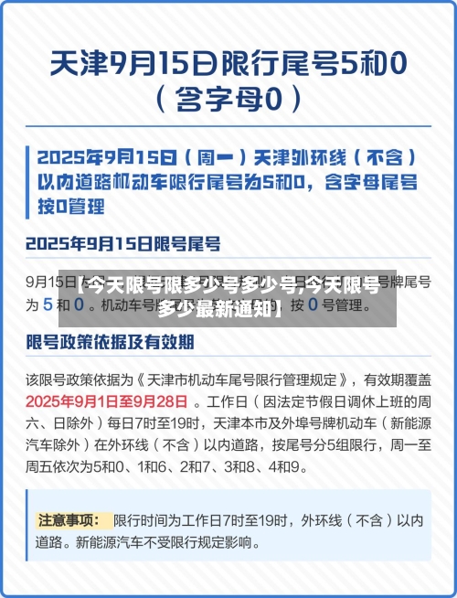 【今天限号限多少号多少号,今天限号多少最新通知】