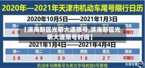 【滨海新区光明大道限号,滨海新区光明大道限号时间】