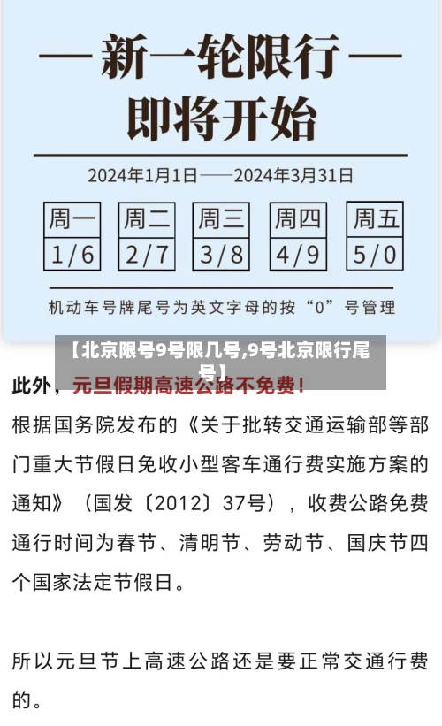 【北京限号9号限几号,9号北京限行尾号】