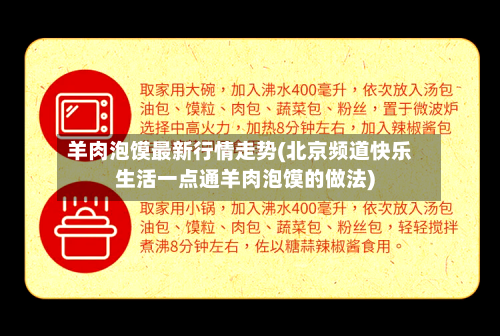 羊肉泡馍最新行情走势(北京频道快乐生活一点通羊肉泡馍的做法)