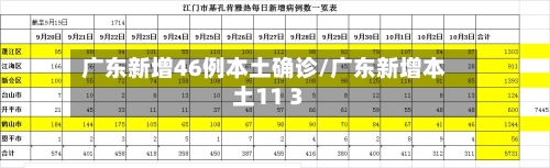 广东新增46例本土确诊/广东新增本土11 3