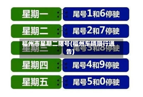福州市星期二限号(福州车辆限行通告)