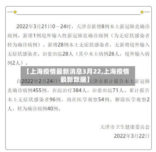 【上海疫情最新消息3月22,上海疫情最新数据】