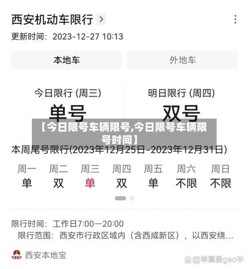 【今日限号车辆限号,今日限号车辆限号时间】