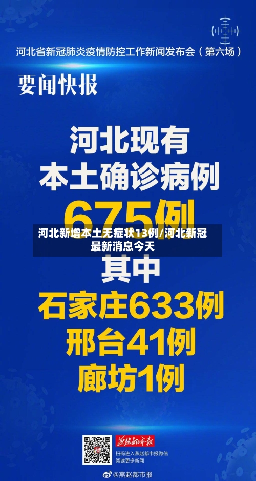 河北新增本土无症状13例/河北新冠最新消息今天