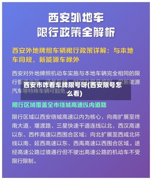 西安市咋看车牌限号呀(西安限号怎么看)