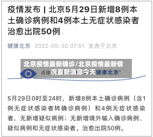 北京疫情最新确诊/北京疫情最新情况最新消息今天