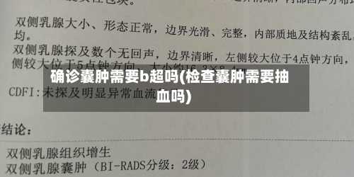 确诊囊肿需要b超吗(检查囊肿需要抽血吗)