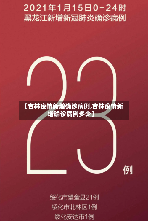 【吉林疫情新增确诊病例,吉林疫情新增确诊病例多少】