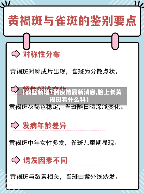 【鹤壁新增1例疫情最新消息,脸上长黄褐斑看什么科】