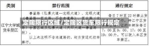 定陶限行区域/定陶区货车限行规定