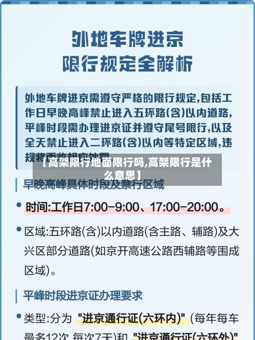 【高架限行地面限行吗,高架限行是什么意思】