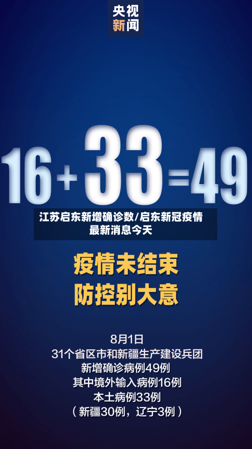江苏启东新增确诊数/启东新冠疫情最新消息今天