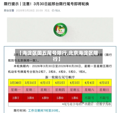 【海淀区国五尾号限行,北京海淀区限行】
