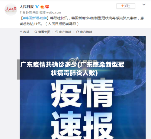 广东疫情共确诊多少(广东感染新型冠状病毒肺炎人数)