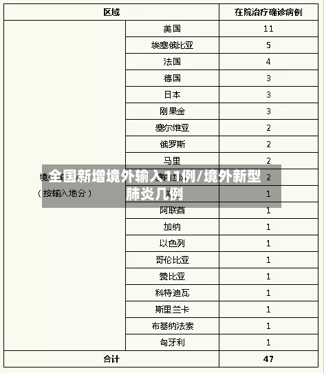 全国新增境外输入11例/境外新型肺炎几例