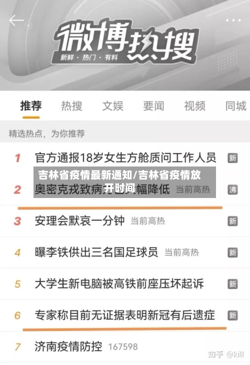 吉林省疫情最新通知/吉林省疫情放开时间