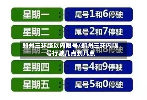 郑州三环路以内限号/郑州三环内限号行驶几点到几点