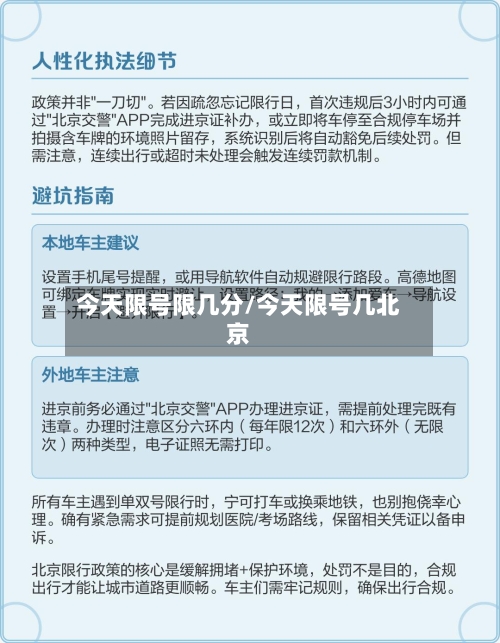 今天限号限几分/今天限号几北京