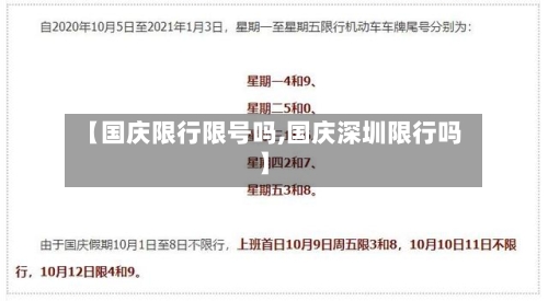 【国庆限行限号吗,国庆深圳限行吗】