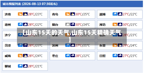 【山东15天的天气,山东15天精确天气】